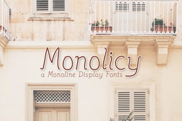 Monolicy Font for Handmade and Commercial Projects