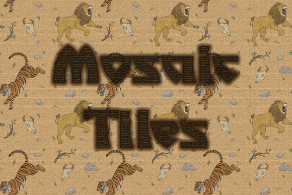 Mosaic Tiles Font for Business Branding
