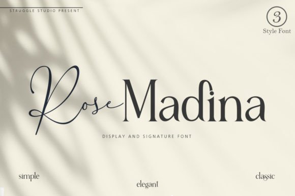 Rose Madina Font for Handmade Creations