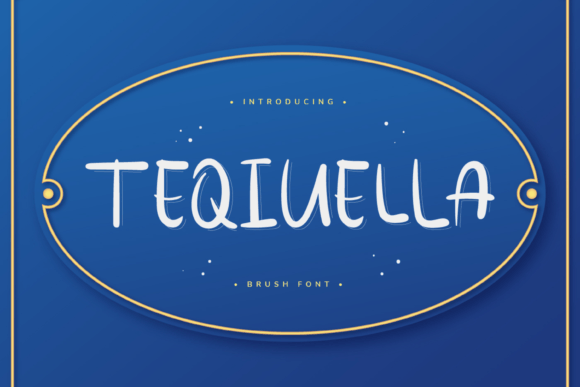 Teqiuella: A Cool Brush Display Font for Branding